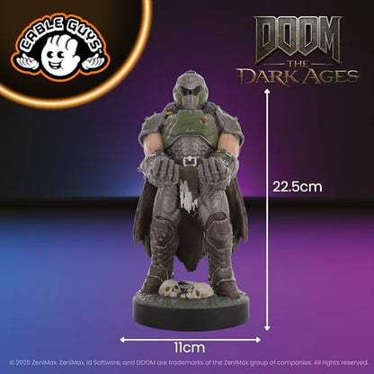 Cableguys Doomslayer Controller Holder & Phone Stand - Gaming Setup Accessories for Desk and Game Room, Controller Stand Compatible with Xbox, PlayStation & Most Standard Game Controllers