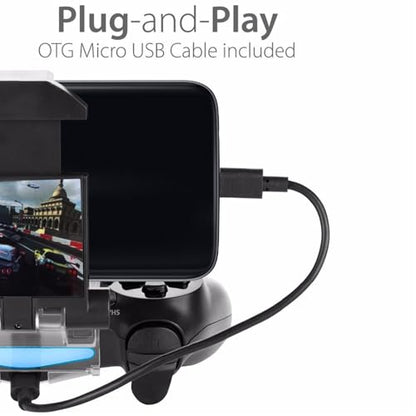 Newcos Game Controller Holder, Joso Angle View Adjustable Android Smart Phone Mount Bracket Storage Holder for Sony PS4 Dualshock 4 Controller Gamepad with OTG Data Cable