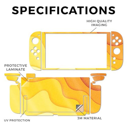 Glossy Glitter Gaming Skin Compatible with Nintendo Switch 2 Console Only - Papercraft Yellow - Premium 3M Vinyl Protective Wrap Decal Cover - Easy to Apply | Crafted in The USA by MightySkins - color: Papercraft Yellow, size: Switch 2 Console Skin Only,