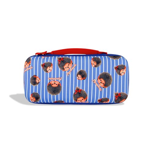 Sonix x Monchhichi Carrying Case for Nintendo Switch 2, Switch 1, Lite, OLED, Protective Travel Case with Game Cartridge Storage | Monchhichi Blue - color: Monchhichi Blue