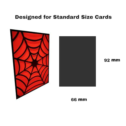 Trading Card Sleeves – 100 Count – Smooth Matte Art Back & Clear Front (66 x 92 mm) – Fits Standard Cards, MTG, Sports & Collector Decks - Crimson Snare