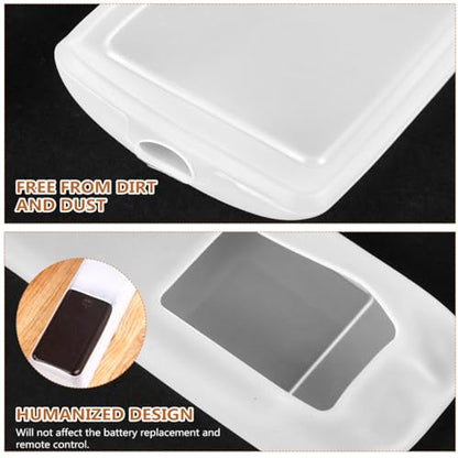 CLISPEED 3 Pcs Remote Control Covers, Transparent Silicone Dust Covers, Protective Sleeves for Television and Air Conditioner Remotes, Detachable and Washable