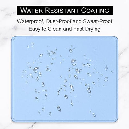 Hsurbtra Mouse Pad, Premium-Textured Square Mousepad 10.2 x 8.3 Inch, Stitched Edge Anti-Slip Waterproof Rubber Pretty Cute Computer Mat for Office Gaming Laptop Women Kids Sky Blue - color: Sky Blue, size: Square Mousepad (10.2" x 8.3")