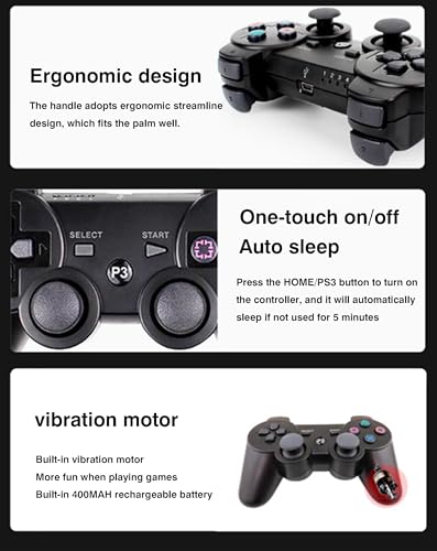 2.4G USB Wireless game Controller Gamepad Joystick compatible With WIN98/2000/X/2003VISTA/PC Windows 7/8/10 Built-in battery, six-axis gyroscope(2PCS)