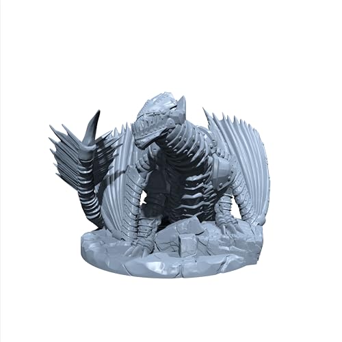 Malastrix The Onyx Engine | Demon Steel Dragon | Chardalyn Dragon | Miniature for Tabletop Games Like D&D and War Gaming Large