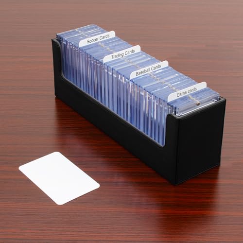 Prilino Trading Card Dividers Tall, Storage Box Separators, White, 200 Pack | Bend & Crack Resistant, Rounded Anti-scratch Edges, Easy to Wipe Clean, Extra Thick & Extra Tall for Orderly Card Management