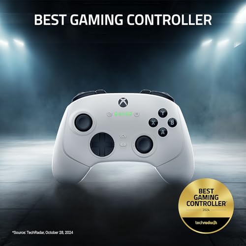Razer Wolverine V3 Pro Wireless Gaming Controller: Licensed for Xbox Series X|S, Xbox One, Windows PC - 6 Remappable Buttons - Fast Triggers - Customizable Thumbsticks - Wired Tournament Mode - White - color: White