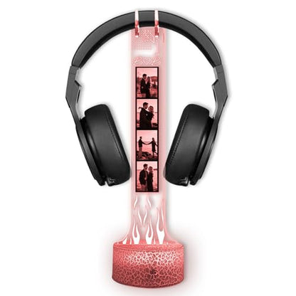 Custom Couple Photo Headphone Holder, Personalized Led Headphone, Headset Holder Gift for Him, Valentine's Day Gifts for Couple, Custom Gift for Gamers, Boyfriend Gifts, Couple Photo - color: 15