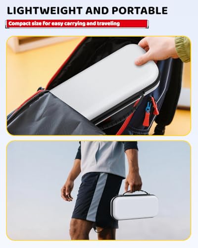 Switch 2 Slim Hard Shell Carry Case for Nintendo Switch 2 2025/Switch/OLED | Hard Shell Carrying Case with Soft Lining, 10 Card Slots, Durable Ballistic Nylon, Soft Silicone Handle, Switch2 Carry Case - color: White