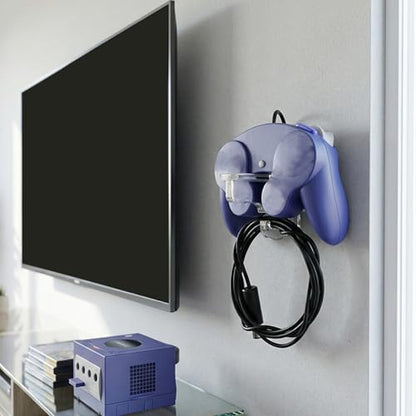 Gaming Accessories Wall Mount Stand Controller Clear Acrylic Bracket with Hook Easy Installation Angled Controller Mount