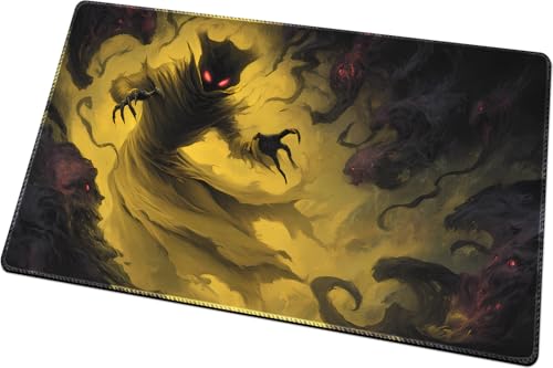 MTG Playmats(Stitched) 14x24in Compatible for OCG CCG RPG TCG Playmats with Card Zones Storage Bag (Devourer Night-No Zone) - color: Devourer Night-no Zone