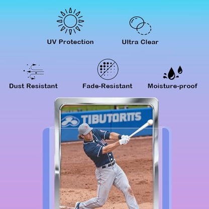 25 Pack 260pt 3"x4" Thick Card Sleeves Hard Plastic Protectors | Wide Top Opening, Rigid Plastic Construction, Compatible with Relic, Patch and Jersey Collectibles, Clear Display Shell ﻿ - size: 260PT 25ct Hard Sleeves