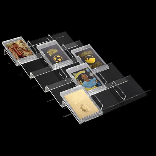 WANGDEFA Acrylic Card Tray 15 Slot Organizer Display Storage for Office Home (Without Cards)