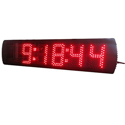 AZOOU 5-Inch High Character Single Sided LED Sport Timing Clock Countdown/Up Timer Red Color