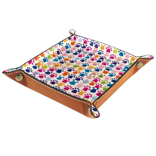 Colorful Dogs Paws Dice Tray Dice Rolling Tray Folding Dice Holder for Dice Games, Like RPG, DND and Other Table Games - color: Multi 15