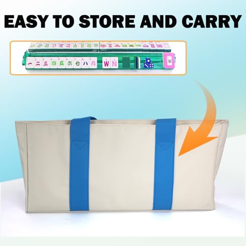 American Mahjong Game Set, Portable Carrying Bag,Acrylic 160 Tiles,Western Mahjong Tiles Set,Complete Ma Jong Set (Green) - color: Green
