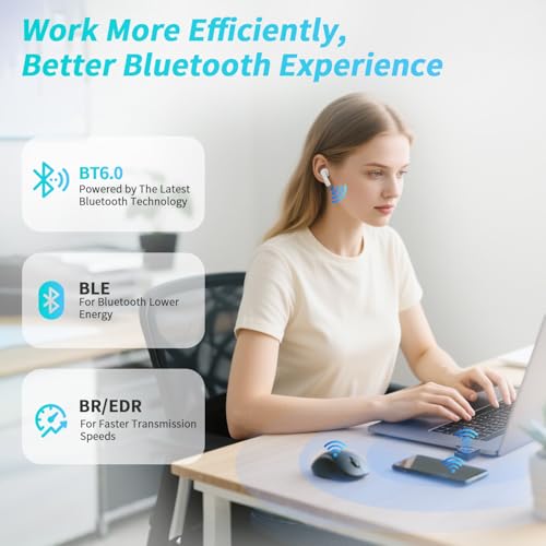 Latest Bluetooth 6.0 Adapter for PC Laptop, Mini Wireless USB Dongle Adaptor for Windows 11/10/8.1 Desktop Computer, Plug & Pair w/Bluetooth Headset Speaker Keyboard Mouse Game Controller - size: Mini Sized