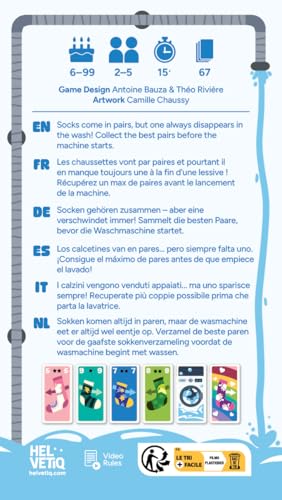 Oh, My Socks Card Game | Fast-Paced Sock Matching & Set Collection Strategy Game for Family, Kids & Adults, Ages 6+, 2-5 Players, 15 Mins