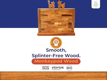 BSIRI Wooden Brick Wall Balancing Game | With Characters, Classic Brick Board Games - style: The Wall Game