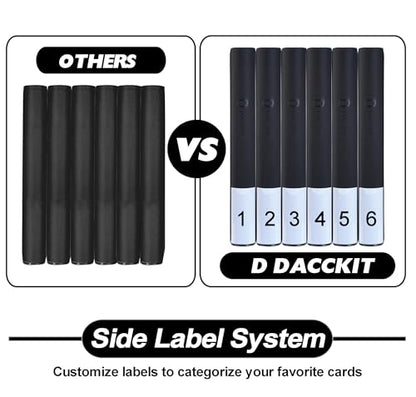 D DACCKIT Card Binder 16 Pocket - Fits 1024 Cards，4X4 Ringless Card Album with Sleeves for Trading Cards & Sports Cards（Model A，Classic Black） - color: Classic Black