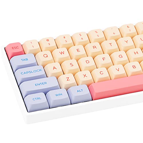 XDA PBT keycap, 133 Key Sublimation Custom Key Cap Set for Cherry MX/Kaihua switches Mechanical Gaming Keyboard - color: Marshmallow