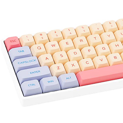 XDA PBT keycap, 133 Key Sublimation Custom Key Cap Set for Cherry MX/Kaihua switches Mechanical Gaming Keyboard - color: Marshmallow