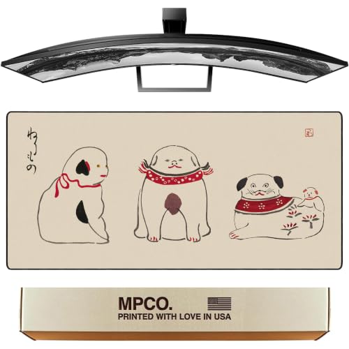MPCO. Original Large Gaming Desk Mat – 36" x 17" Duraglyde Little Doggies Full Desk Mouse Pad for Smooth Precision – Non-Slip, Washable Extra-Large PC Mouse Pad for Gaming Sessions - color: Little Doggies, size: 36L x 17W inches