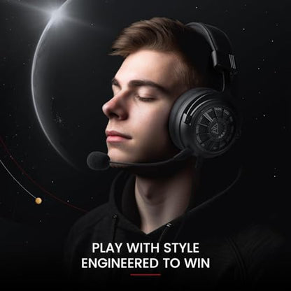 EKSA Gaming Headset with Microphone for PS5 PS4 PC Switch, Over-Ear Headphones with Detachable Noise Cancelling Mic, 50 mm Drivers,3D Stereo Surround Sound, Wired Gaming Headphones-Gift