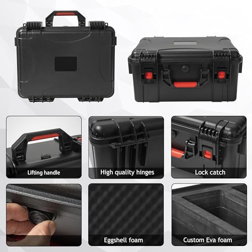 Graded Card Case, Waterproof Trading Card Storage Box for Card Slab | Graded Card Carrying Case Storage Box for 100+ Sports Trading Cards with 6 EVA Foam - size: XL (holds 100+ Graded Cards-waterproof)
