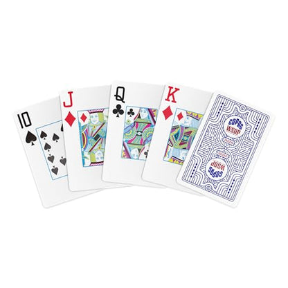 Copag WSOP 2025 Retro Design 100% Plastic Playing Cards - Narrow Size (Bridge) Jumbo Index Blue/Red Double Deck Set