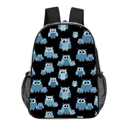 Clear Transparent Bookbag Reinforced Bottom Padded Shoulder Straps | Beach Waterproof, Cartoon Owl, Heavy Duty, Transparent See Through Bag for Seaside Trips - color: Pattern (843)