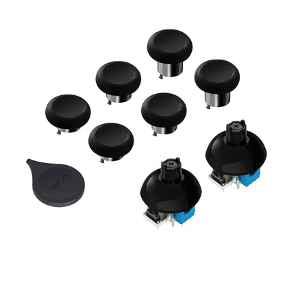 GuliKit 720° Adjustable Tension TMR Magnetic Joystick Replacement Kit, for PS4 DualShock Controller, Anti-drift Stick Repair Module with 3 Pairs Thumbstick Caps, Soldering Required - color: NS55-PS4-Blue