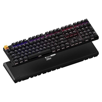 Keychron KJ5 Wireless Custom Mechanical Keyboard, 2.4 GHz Bluetooth QMK Full-Size Layout RGB, Hot-swappable Banana Switch Compatible with Mac Windows Linux, for Gaming Office - Black - style: Black - Banana Switch