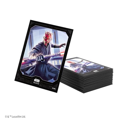 Star Wars Unlimited Darth Maul Art Sleeves | Gamegenic Officially Licensed Pack of 60 Art Sleeves & 2 Clear Sleeves, Optimized Size for Star Wars Unlimited TCGs and LCGs