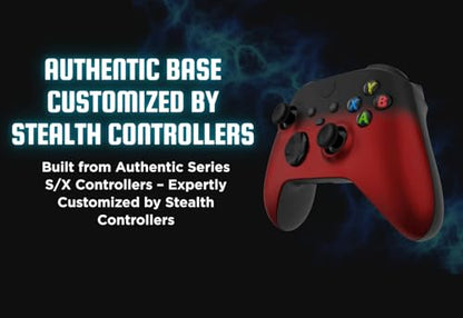 Stealth Controllers Wireless Controller for Xbox Series S, Xbox Series X, Xbox One - Soft Touch Feel - Custom Series S/X Controller (Red Shadow) - color: Red Shadow