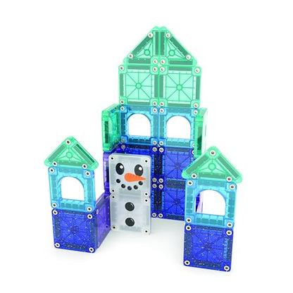 MAGNA-TILES microMAGS Winter Wonder Travel Set 26-Piece Magnetic Construction Set, The Original Magnetic Building Brand - style: Winter Wonder