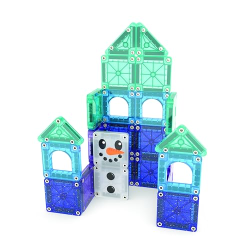 MAGNA-TILES microMAGS Winter Wonder Travel Set 26-Piece Magnetic Construction Set, The Original Magnetic Building Brand - style: Winter Wonder