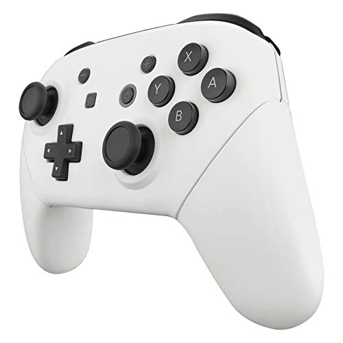 eXtremeRate White Faceplate Backplate Handles for Nintendo Switch Pro Controller, DIY Replacement Hand Grip Housing Shell Cover for Nintendo Switch Pro - Controller NOT Included - color: White