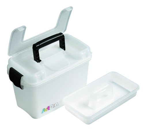 ArtBin 8408AB Sidekick Carrying Case, Portable Art & Craft Organizer with Handle, [1] Plastic Storage Case, Translucent, 8408AB - size: Standard