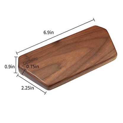 Wooden Keyboard Palm Rest - Walnut Wrist Guard, Solid Wood Mouse Pad - Black Walnut, 6.9in - color: Black Walnut, size: 6.9in