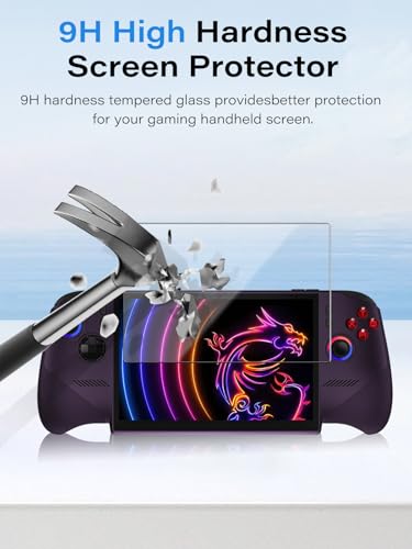 3 Pack Screen Protector for MSI Claw 8 EX AI+ CG3EM Handheld Game Console, Tempered Glass, 9H Hardness, Anti-Scratch, Bubble Free, HD Clarity