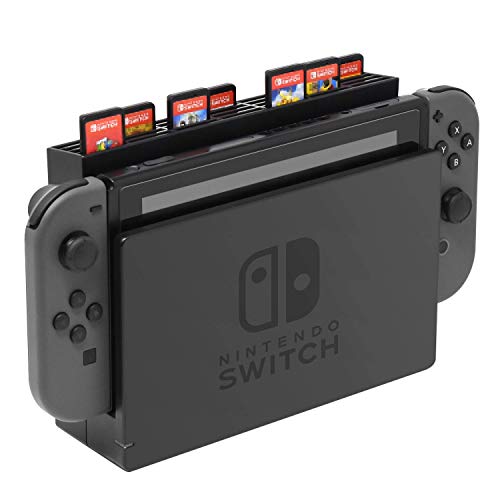 Skywin Nintendo Switch Game Console Organizer, 28 Game Card Holder, Compatible with Switch, Switch Lite and Dock