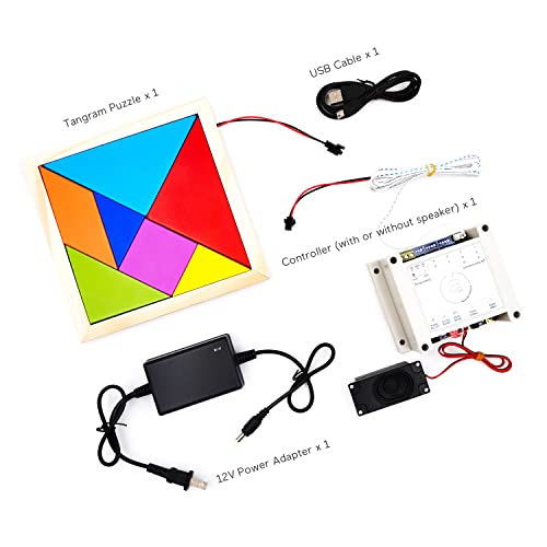 Escape Room Prop Tangram Props to Control 12V Magnetic Lock Escape Room Game Puzzle