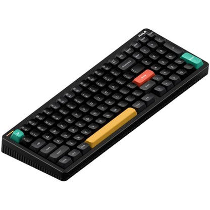 NuPhy Halo V2 IO Wireless Mechanical Keyboard with PBT Keycaps,Hot Swappable Custom Gaming Keyboard,Aluminum Alloy Frame,RGB Backlit,Gasket Structure,BT5.0/USB-C/2.4GHz Low Latency Office Keyboards - color: 96% Layout Black, size: Blush Max Switch