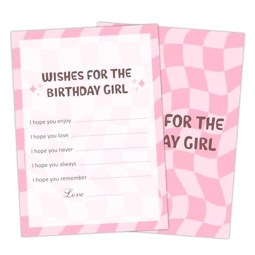 Birthday Party Game Card - Wish for The Birthday, Bday Party Games for Teen, Set of 20 pcs Wish Cards, Birthday Party Favor Activity Sleepover Party Decor Supplies - FS274 - color: Birthday 10