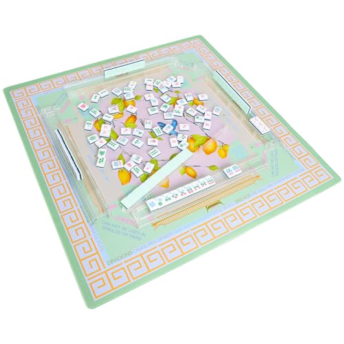 Jongyance Green American Learning Mahjong Mat (33”x33”), Anti-Slip, Mahjong Mat for Table, Mah-jongg Game Mat - color: Light Green