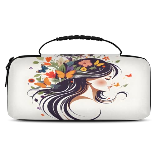 Adornori Fashion Women Carry Case Compatible with Nintendo Switch 2, with 20 Games Cartridges, Butterfly Modern Portable Travel Carrying Case Pouch for Accessories & Games - color: Multicolor 13