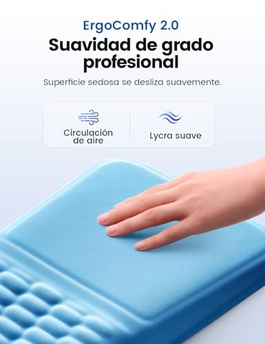 Vaydeer Ergonomic Mouse Pad with Wrist Rest – Memory Foam Mouse Pad with Wrist Support & Massage Bulge, Non-Slip PU Base, Relieves Carpal Tunnel Pain – Ideal Mouse Wrist Rest for Office & Home (Blue) - color: A4 Blue