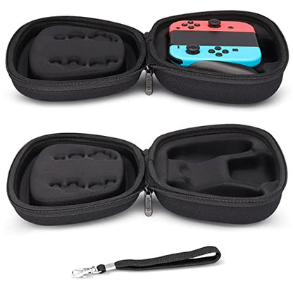 sisma Protective Case Compatible with Nintendo Joy-Con (L)/(R) & Grip, Hard Shell Switch Joycon Controllers Holder Portable Travel Carrying Bag -Black - color: Black - Fits Joy-Con & Grip