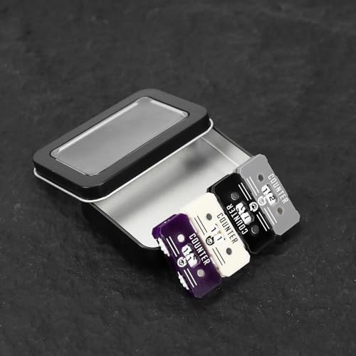 4Pcs MTG Life Counter Twin Digits with Metal Box, Health Tracker Life Counter for Magic the gatering, Compatible with MTG Magic Card Games Accessories RPG D&D CCG TCG Tabletop Board Games - color: B Color-4pcs